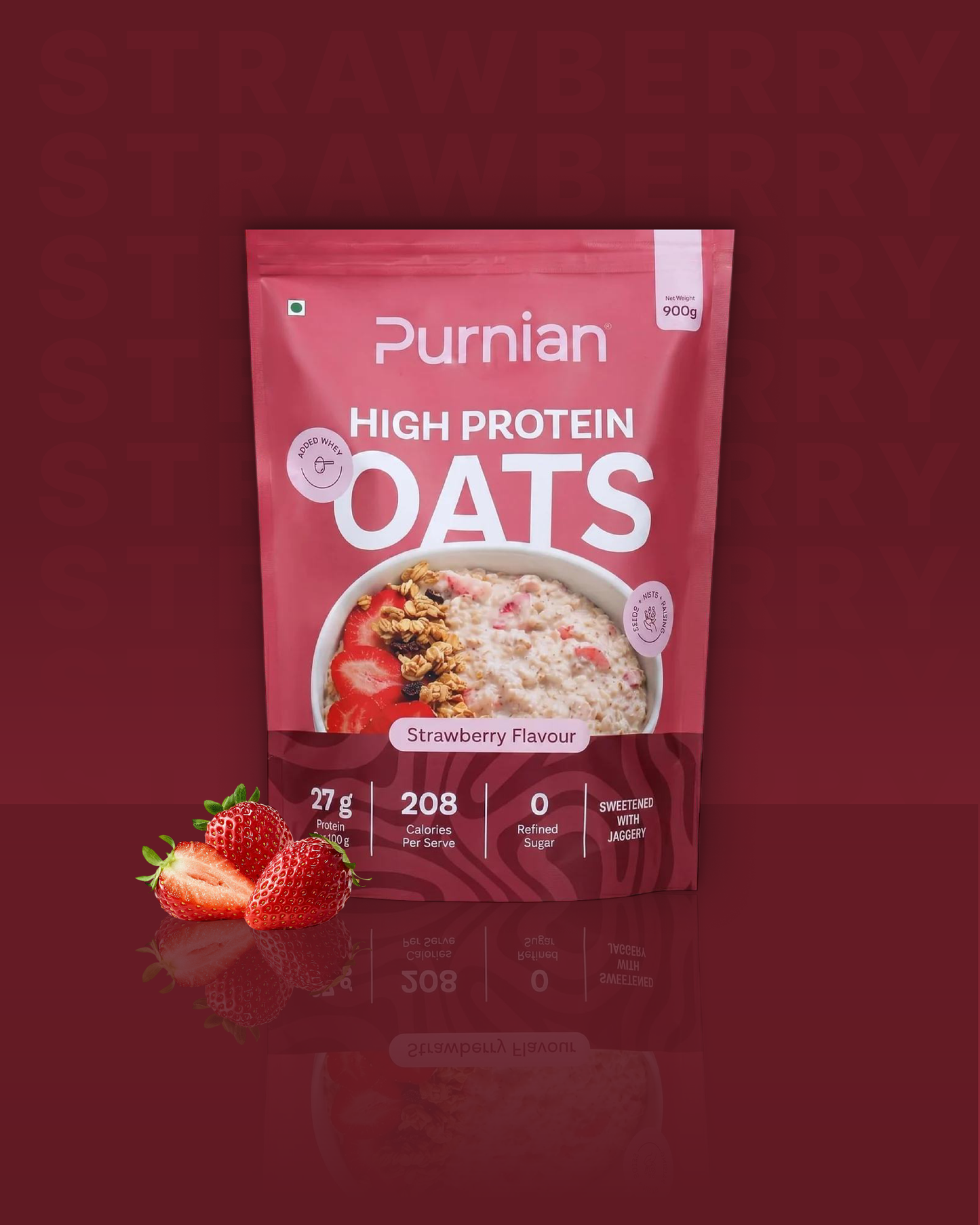 Purnian High Protein Oats (900g)