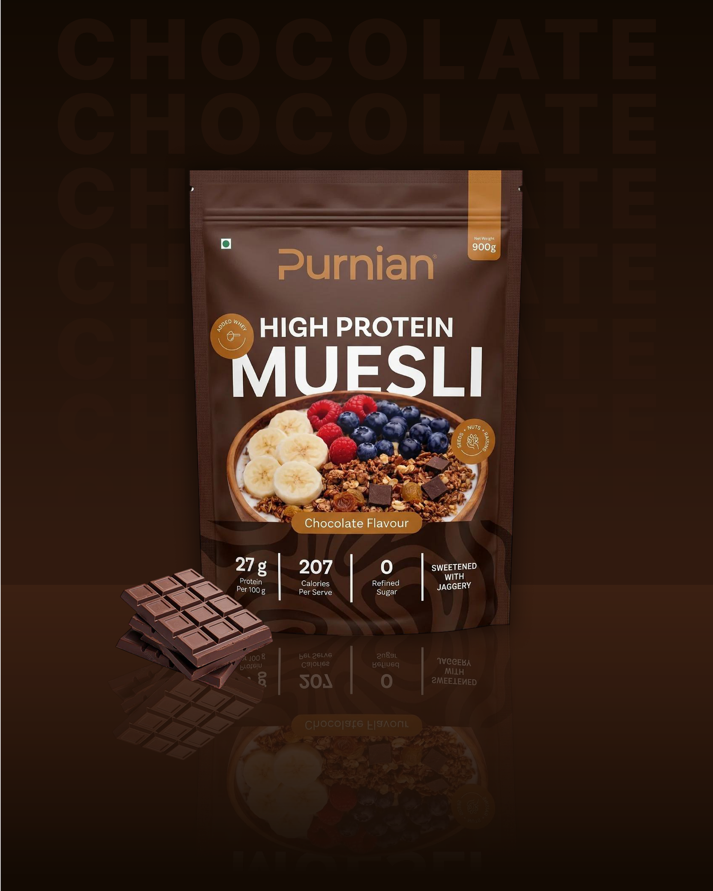 Purnian High Protein Muesli (900g)